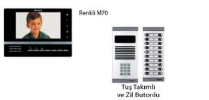 Multitek APT 160 M70 Grntl Diafon+Tu Takml ve Zil Butonlu Daire 1