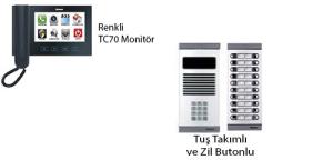 Multitek APT 160 TC70 Grntl Diafon+Tu Takml ve Zil Butonlu Daire 1